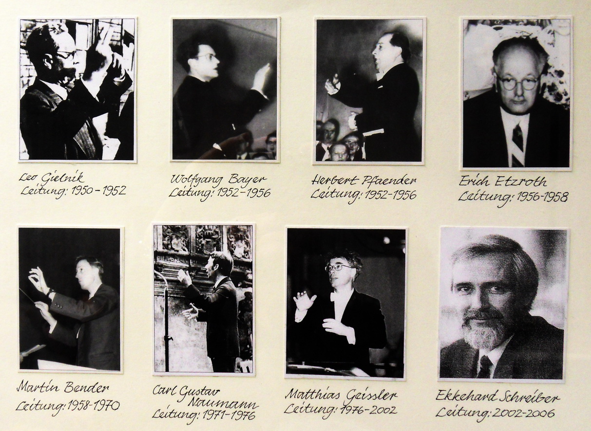 Bild der Chorleiter von 1950 bis 2006